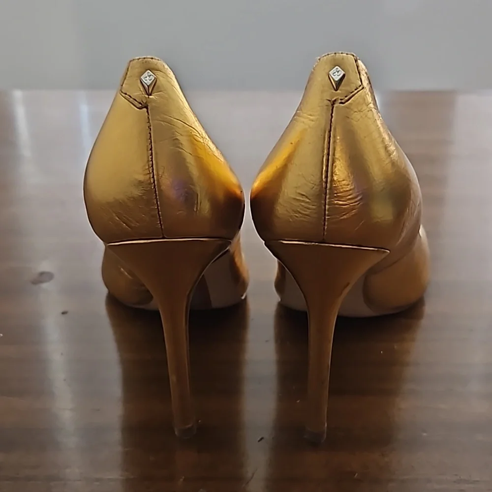 Sam Edelman Gold Stiletto Pumps - Picture 7 of 8